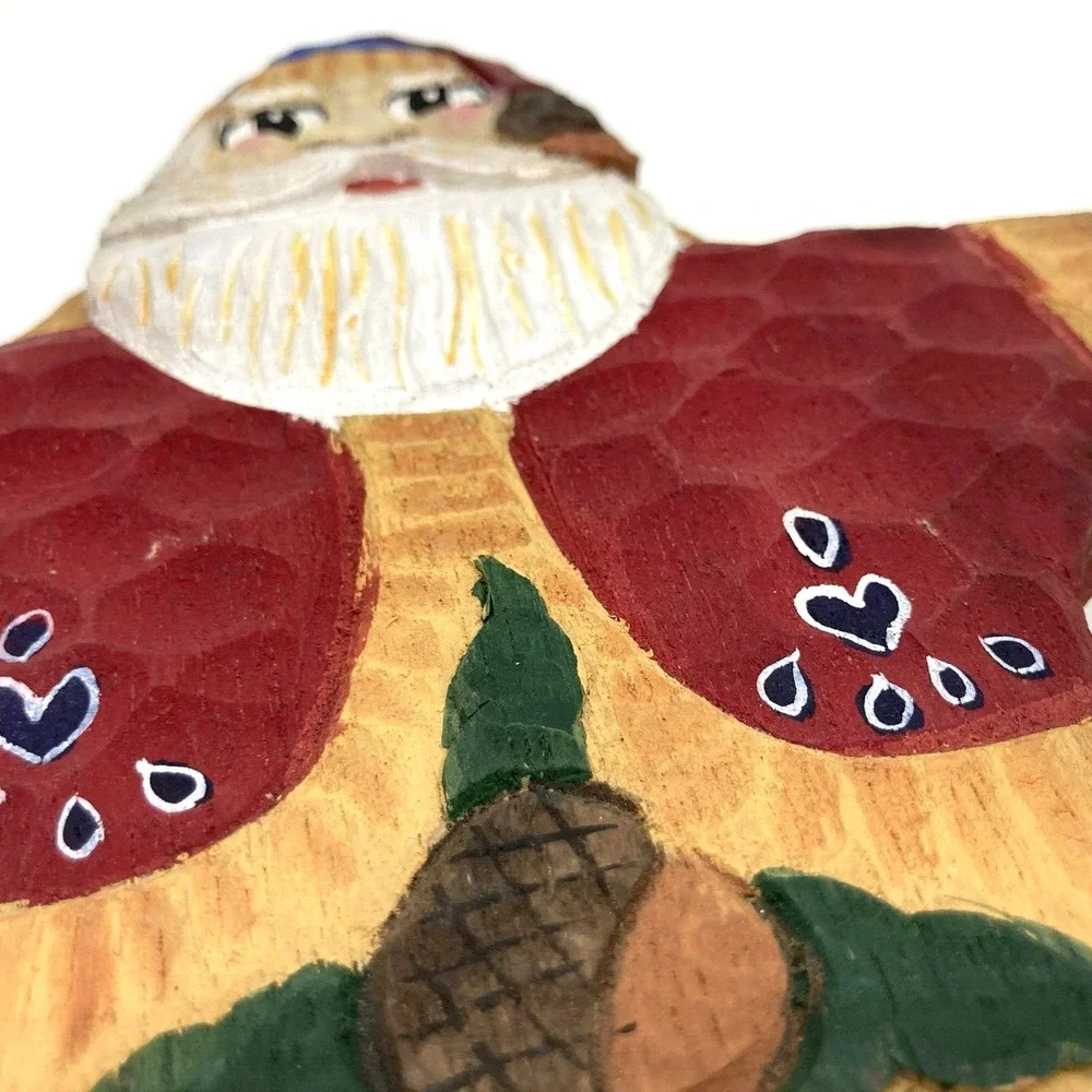 Vintage Hand Carved Star‎ Santa International Christmas Elements Of Folklore 11
